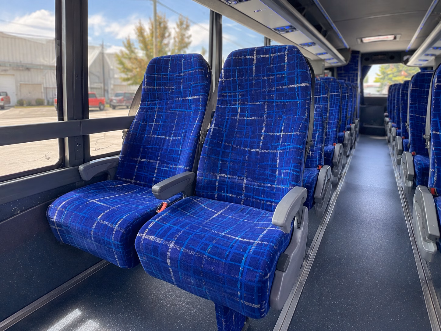cupertino charter bus rental interior