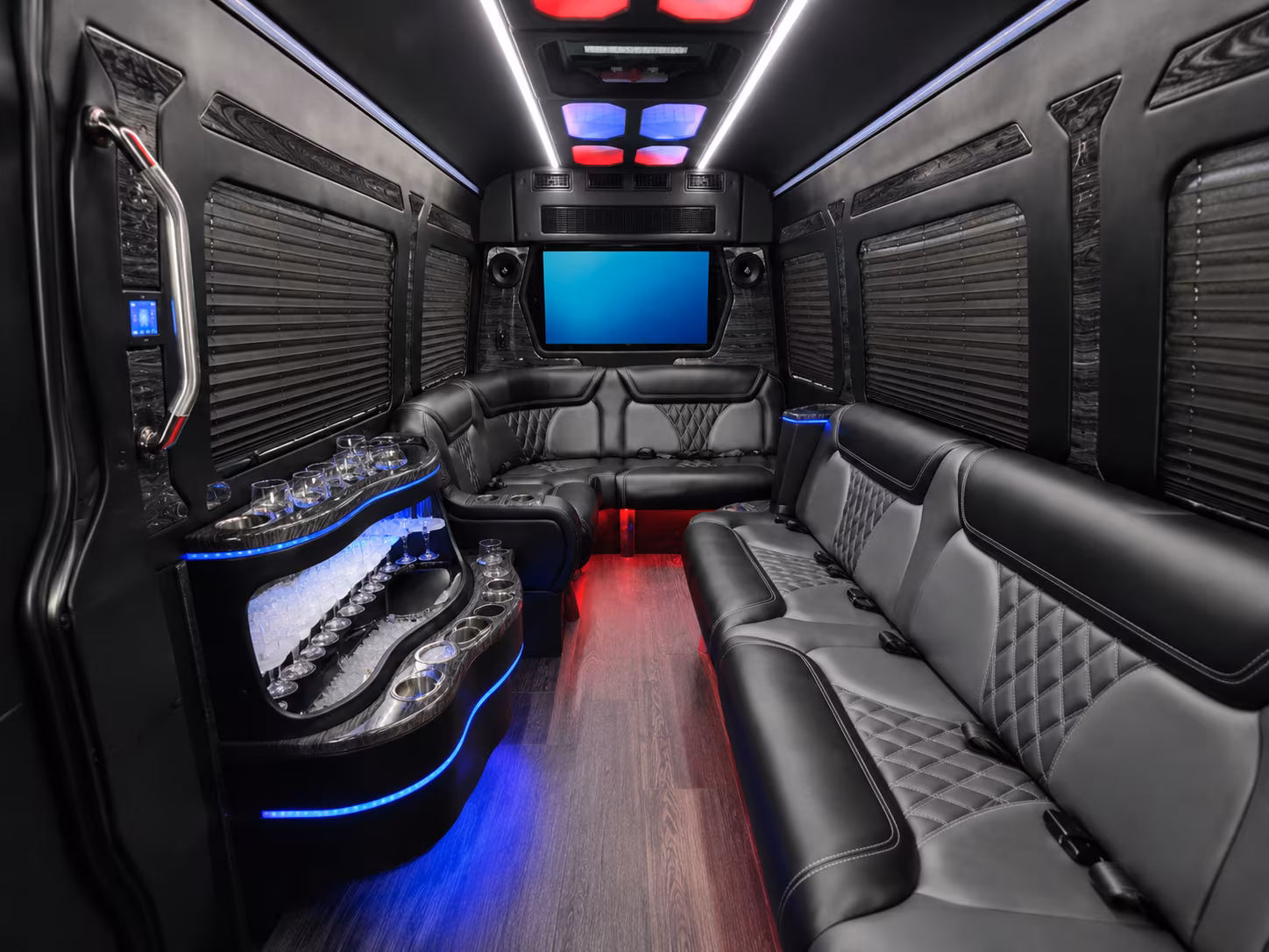 sunnyvale 28 passenger party bus interior