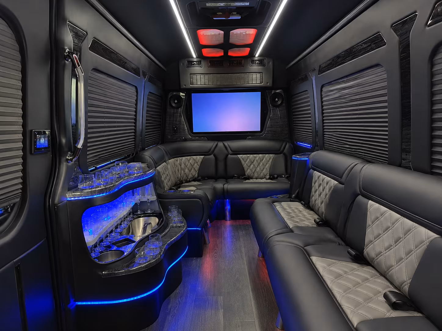 sunnyvale 40 passenger party bus interior
