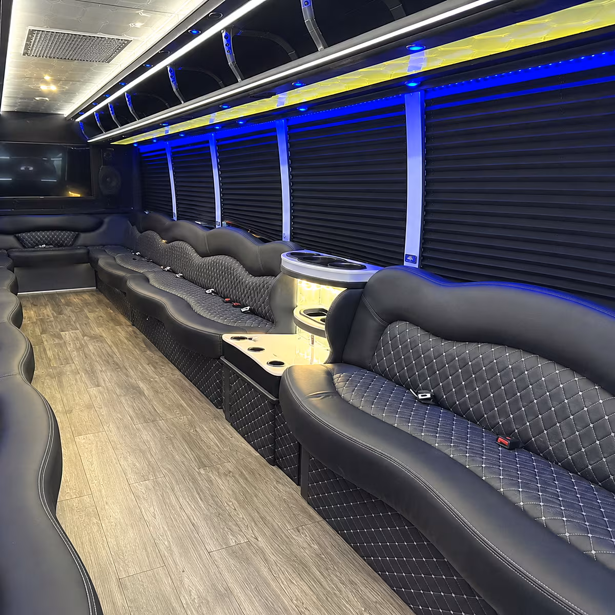 sunnyvale party bus rental interior