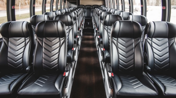 54 passenger charter bus inside santa clara