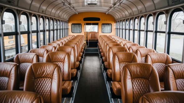 school bus rental interior santa clara